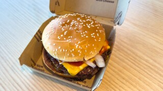 McDonald's Double Quarter Pounder with cheese in Los Angeles. 